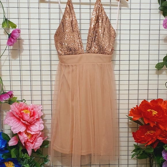 1 DAY SALE ONLY! ☆ SHOWPO. Rose Gold Sequence Mini Dress AU16 NWT - Picture 16 of 16